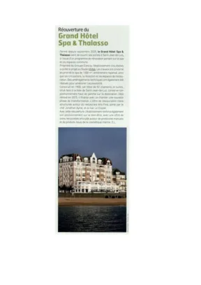 PARUTION INDUSTRIE HOTELIERE INTERVIEW Page 1